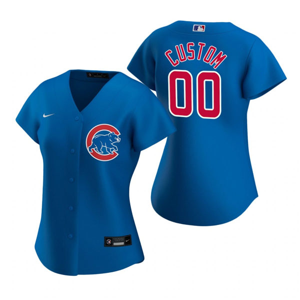 Womens Chicago Cubs Custom SAMMY SOSA KERRY WOOD Greg Maddux ERNIE BANKS MARK GRACE Custom Nike Royal Alternate Jersey