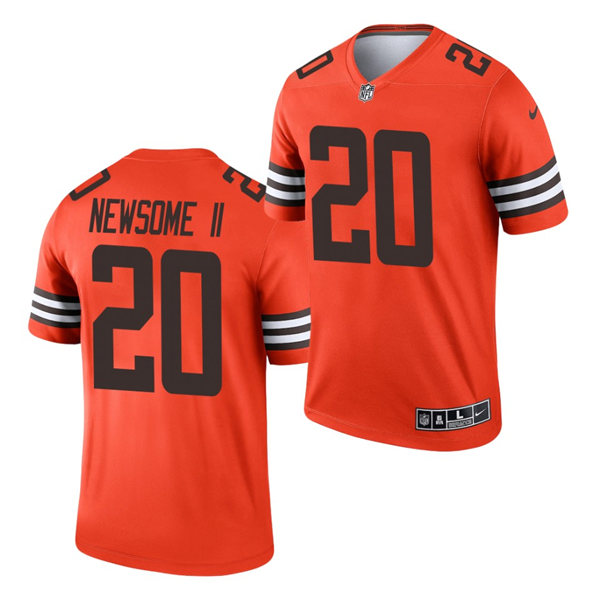 Mens Cleveland Browns #20 Greg Newsome II Nike Orange 2021 Inverted Legend Jersey