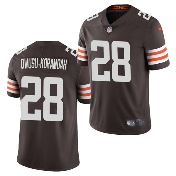 Youth Cleveland Browns #28 Jeremiah Owusu-Koramoah Nike Brown Home Limited Jersey