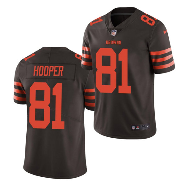 Mens Cleveland Browns #81 Austin Hooper  Nike Brown Color Rush Legend Player Jersey 