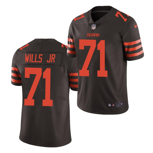 Mens Cleveland Browns #71 Jedrick Wills Jr. Nike Brown Color Rush Legend Player Jersey 