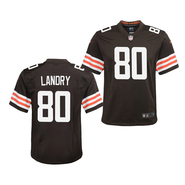 Youth Cleveland Browns #80 Jarvis Landry Nike Brown Home Vapor Limited Jersey