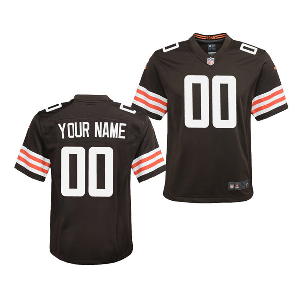 Youth Cleveland Browns Custom Don Fleming Otto Graham Joe Thomas Jim Brown Joe DeLamielleure Clay Matthews Nike Brown Limited Jersey