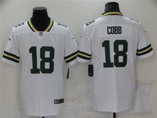 Mens Green Bay Packers #18 Randall Cobb Nike White Vapor Limited Jersey