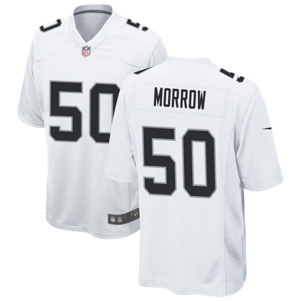 Mens Las Vegas Raiders #50 Nicholas Morrow Nike White Vapor Limited Jersey