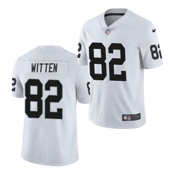 Mens Las Vegas Raiders Retired Player #82 Jason Witten Nike White Vapor Limited Jersey