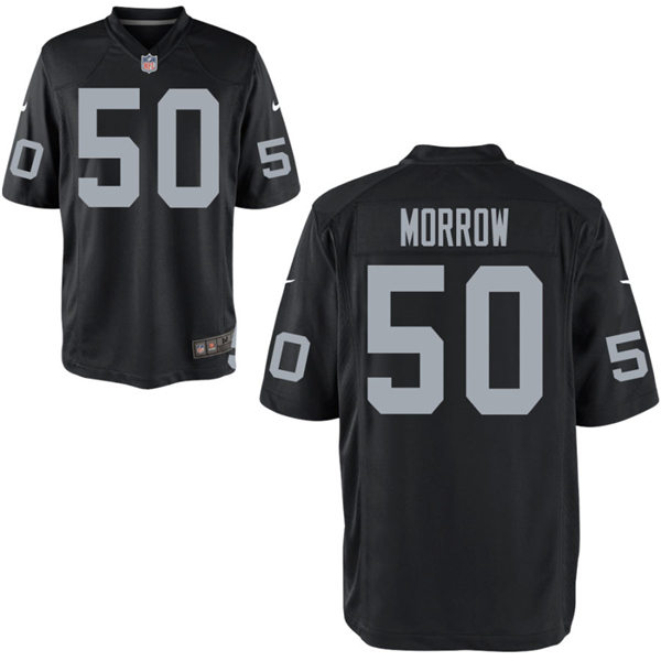 Mens Las Vegas Raiders #50 Nicholas Morrow Nike Black Vapor Limited Jersey  