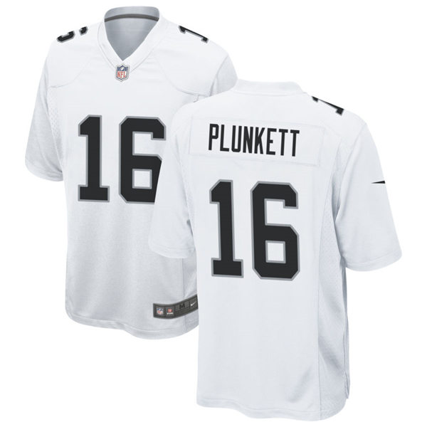 Youth Las Vegas Raiders Retired Player #16 Jim Plunkett Nike White Vapor Limited Jersey  