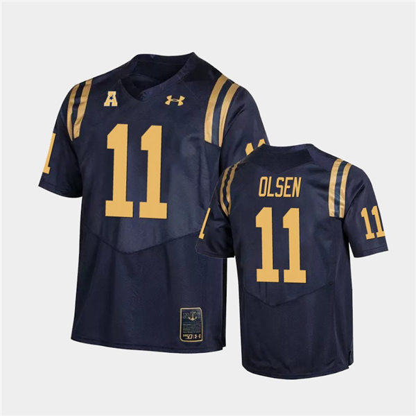 Mens Navy Midshipmen #11 Perry Olsen Navy Unveils Retro College Football Jersey