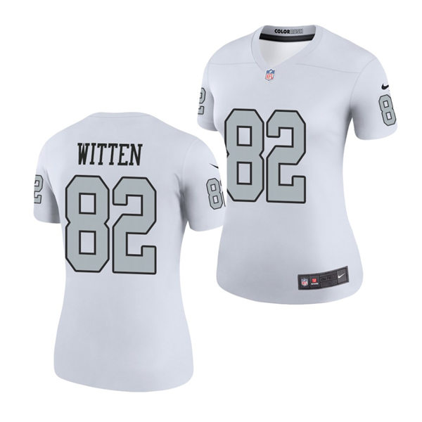 Womens Las Vegas Raiders Retired Player #82 Jason Witten Nike White Color Rush Legend Jersey