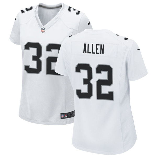 Womens Las Vegas Raiders Retired Player #32 Marcus Allen Nike White Vapor Limited Jersey  