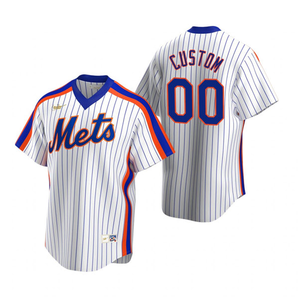 New York Mets Custom Nike White Pullover Cooperstown Limited Jersey