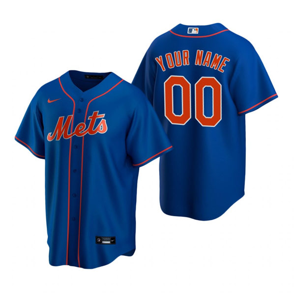 Youth New York Mets Custom Sammy Watkins Mike Scott Tug McGraw Billy Wagner Nike Royal Orange Alternate Jersey