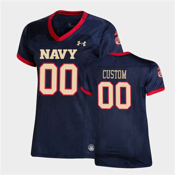 Womens Navy Midshipmen Custom Under Armour Navy USMC Special Game Football Jersey