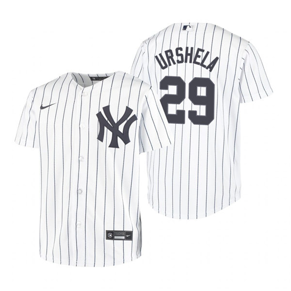 Youth New York Yankees #29 Gio Urshela Nike White Home With Name Jersey