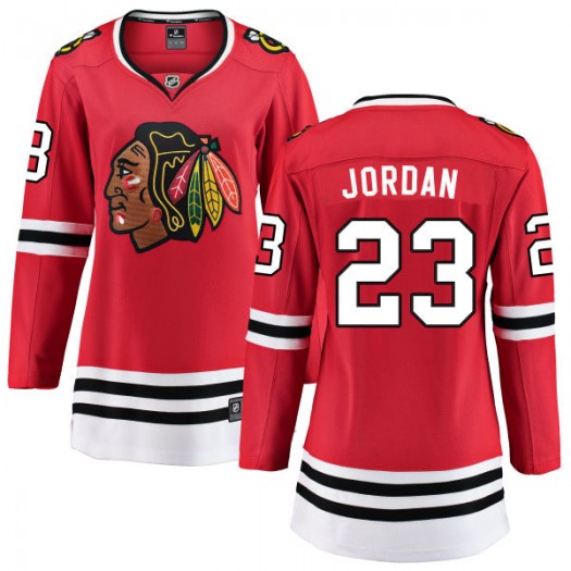 Womens Chicago Blackhawks Retired Player #23 Michael Jordan Adidas Home Red Hockey Jersey