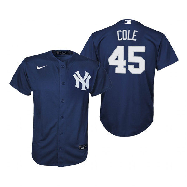 Youth New York Yankees #45 Gerrit Cole Nike Navy Alternate Jersey
