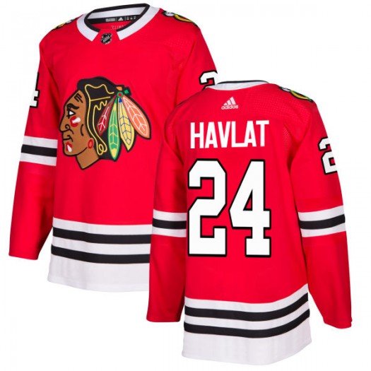 Mens Chicago Blackhawks Retired Player #24 Martin Havlat Adidas Home Red Jersey
