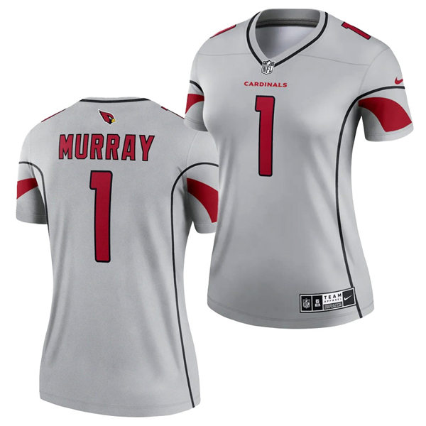 Womens Arizona Cardinals #1 Kyler Murray Gray Inverted Legend Jersey
