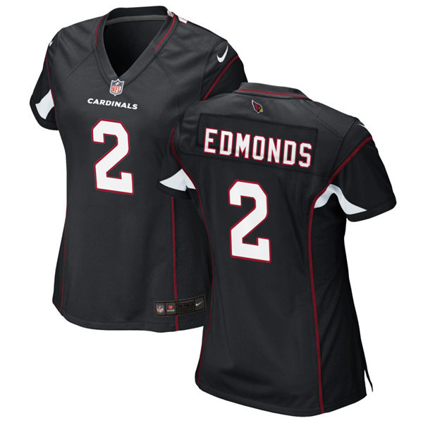 Womens Arizona Cardinals #2 Chase Edmonds Nike Alternate Black Vapor Limited Jersey
