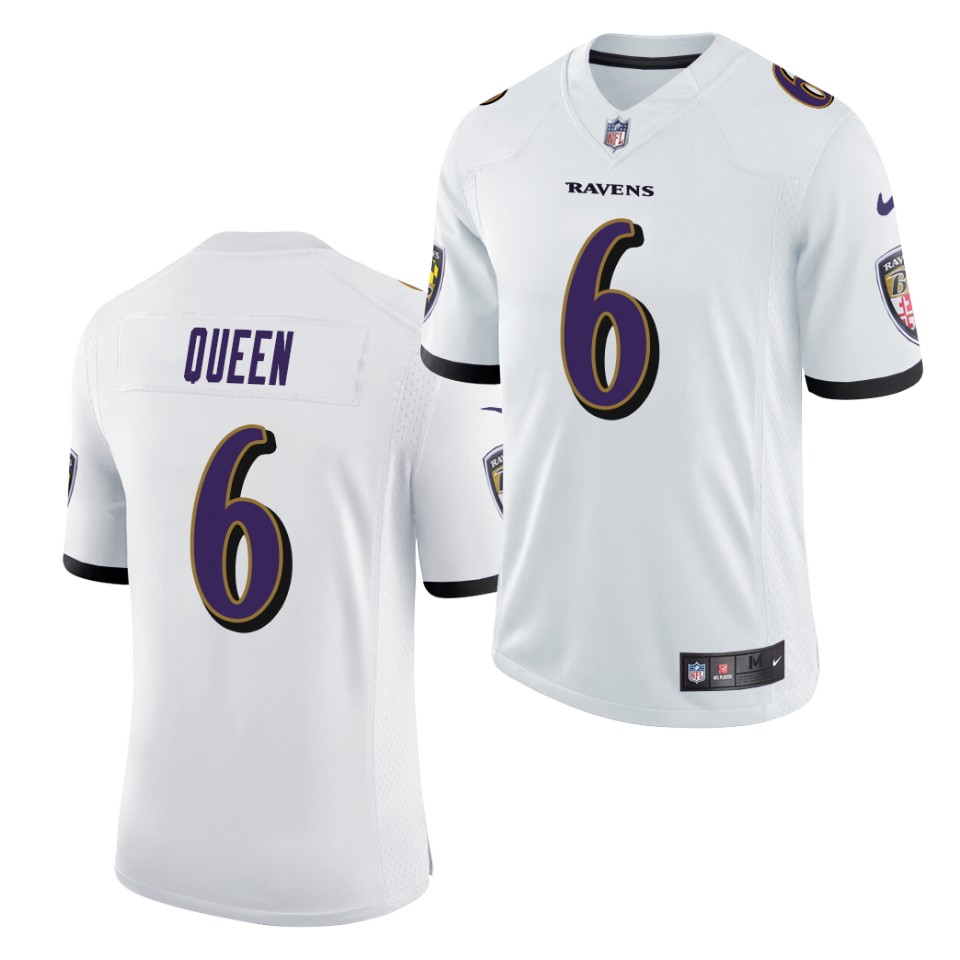 Youth Baltimore Ravens #6 Patrick Queen Nike White Stitched NFL Limited Jersey