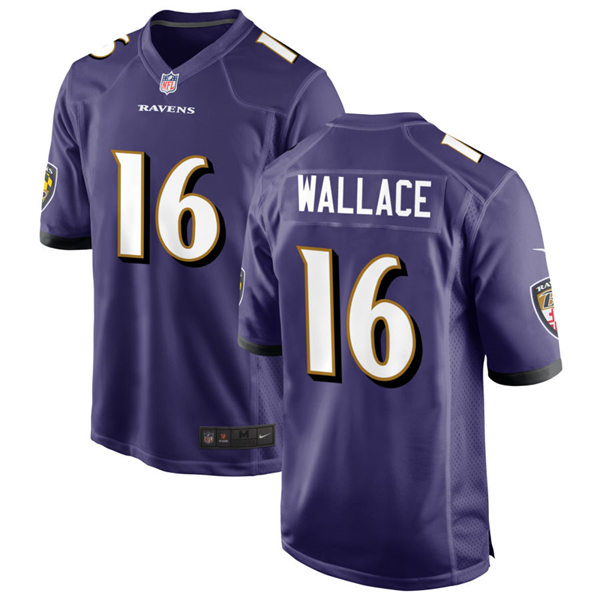Youth Baltimore Ravens #16 Tylan Wallace Nike Purple Stitched NFL Limited Jersey