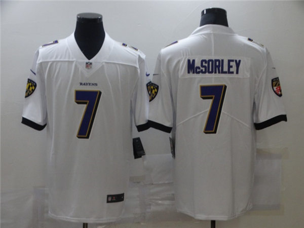 Youth Baltimore Ravens #7 Trace McSorley Nike White Stitched NFL Limited Jersey