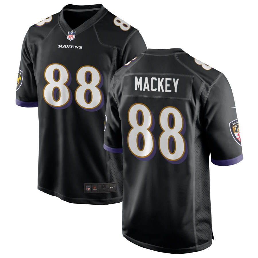 Mens Baltimore Ravens Retired Player #88 John Mackey Nike Black Vapor Limited Player Jersey