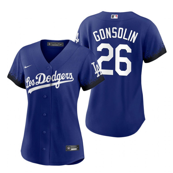 Womens Los Angeles Dodgers #26 Tony Gonsolin Nike Royal 2021 Los Angeles City Connect Jersey
