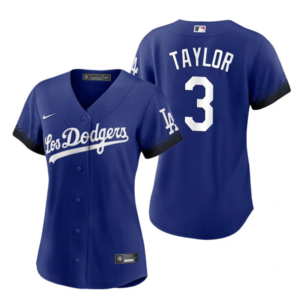 Womens Los Angeles Dodgers #3 Chris Taylor Nike Royal 2021 Los Angeles City Connect Jersey
