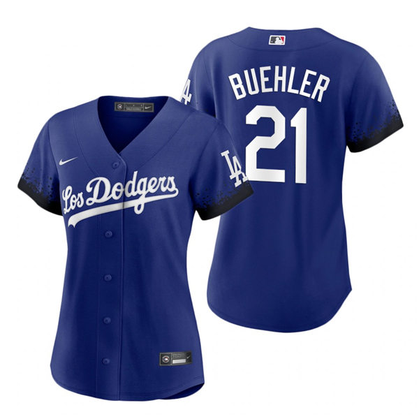 Womens Los Angeles Dodgers #21 Walker Buehler Nike Royal 2021 Los Angeles City Connect Jersey