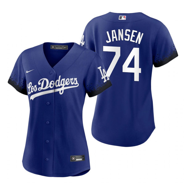 Womens Los Angeles Dodgers #74 Kenley Jansen Nike Royal 2021 Los Angeles City Connect Jersey