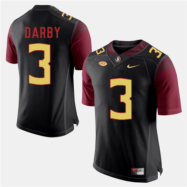 Mens Florida State Seminoles #3 Ronald Darby Nike Black College Football Game Jersey