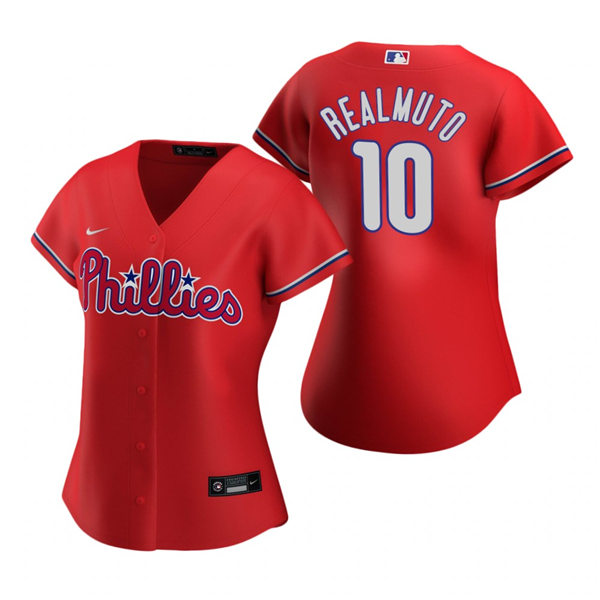 Womens Philadelphia Phillies #10 JT Realmuto Nike Red Alternate Jersey 