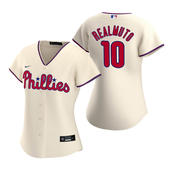 Womens Philadelphia Phillies #10 JT Realmuto Nike Cream Alternate Jersey