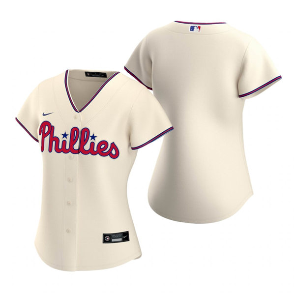 Women's Philadelphia Phillies Blank Nike Cream Alternate Team Jersey