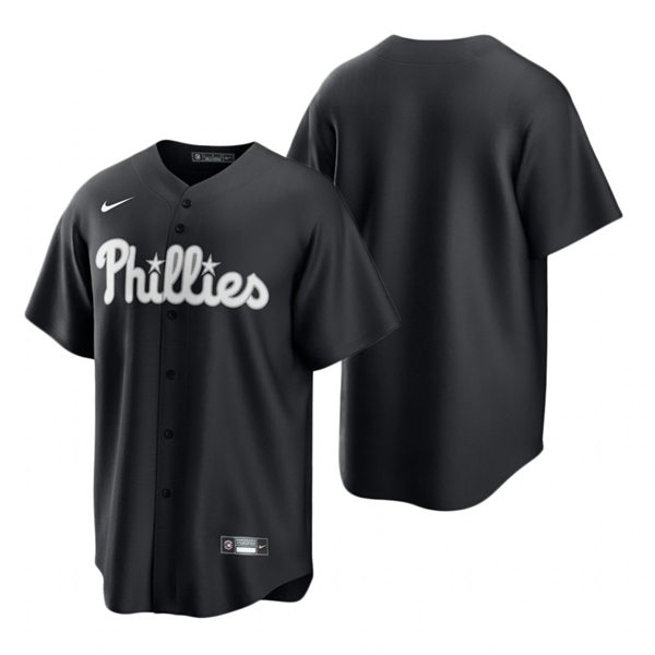 Mens Philadelphia Phillies Blank Nike 2021 Black Fashion Team Jersey