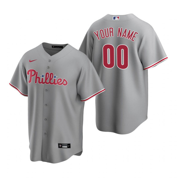 Youth Philadelphia Phillies Custom Pete Rose Dick Allen John Kruk Lenny Dykstra Nike Gray Jersey