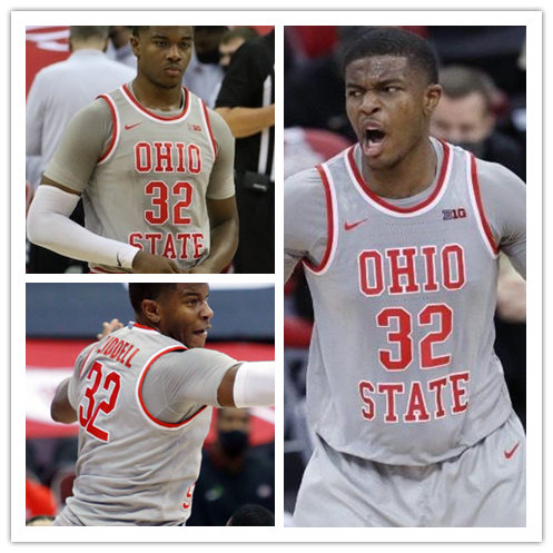 Mens Ohio State Buckeyes #32 E.J. Liddell, Ohio State Nike 2019 Grey College Basketball Jersey