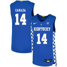 Mens Kentucky Wildcats #14 Brennan Canada Nike Royal College Basketball Jersey