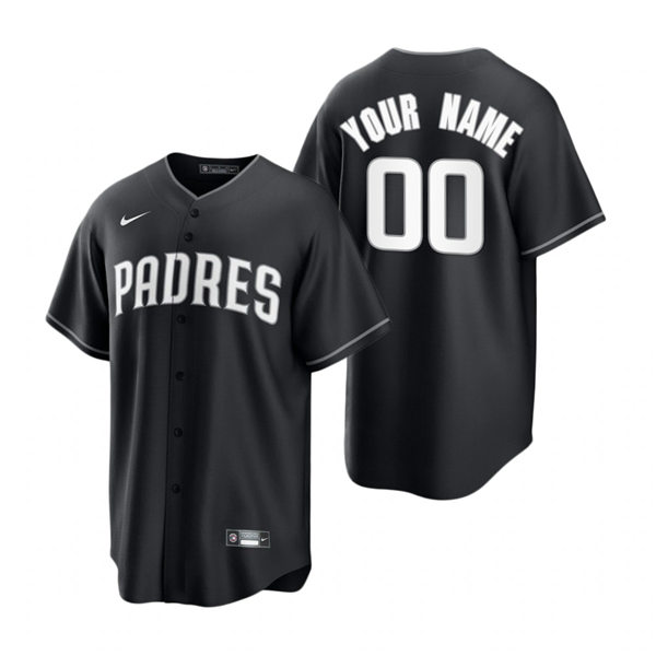 Mens San Diego Padres Custom Tony Gwynn Trevor Hoffman David Wells Dave Winfield Nike 2021 Black Fashion Jersey