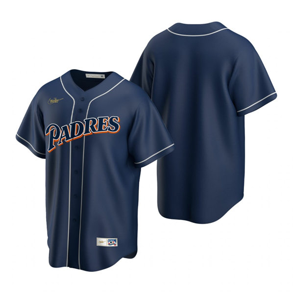 Mens San Diego Padres Blank Nike Navy Cooperstown Collection Team Jersey