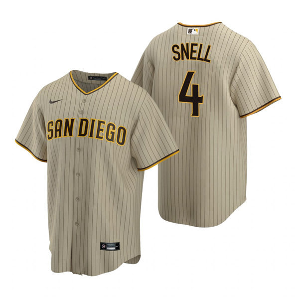 Womens San Diego Padres #4 Blake Snell Nike Tan Brown Alternate Cool Base Stitched MLB Jersey
