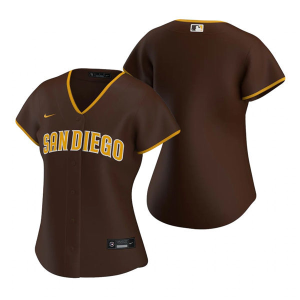 Womens San Diego Padres Blank Nike Brown Road Team Jersey