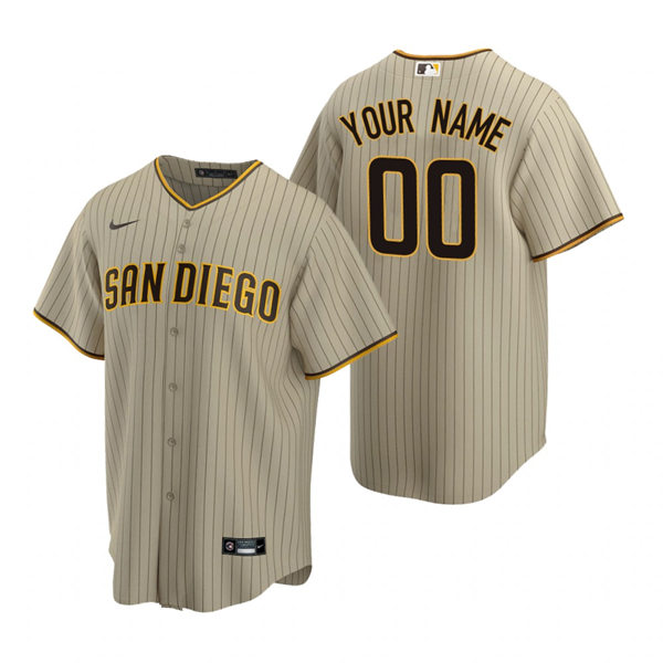 Womens San Diego Padres Custom Nike Tan Brown Alternate Cool Base Jersey