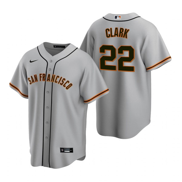 Youth San Francisco Giants #22 Will Clark Nike Grey Road Jersey