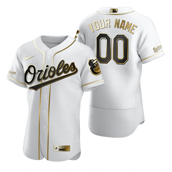 Mens Baltimore Orioles Custom Nike White Golden Edition Jersey