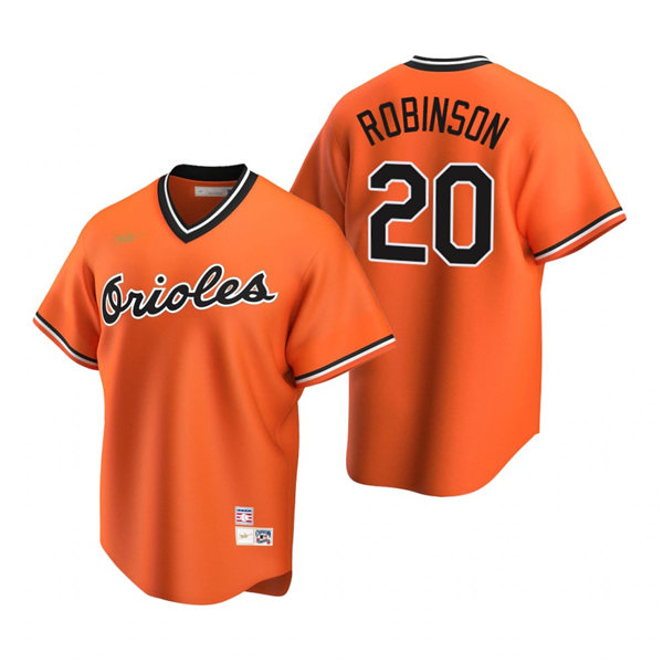 Mens Baltimore Orioles Retired Player #20 Frank Robinson Nike Orange Cooperstown Collection Jersey