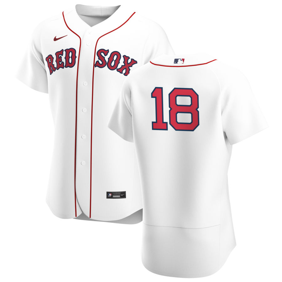 Mens Boston Red Sox #18 Kyle Schwarber Nike White Home FlexBase Jersey