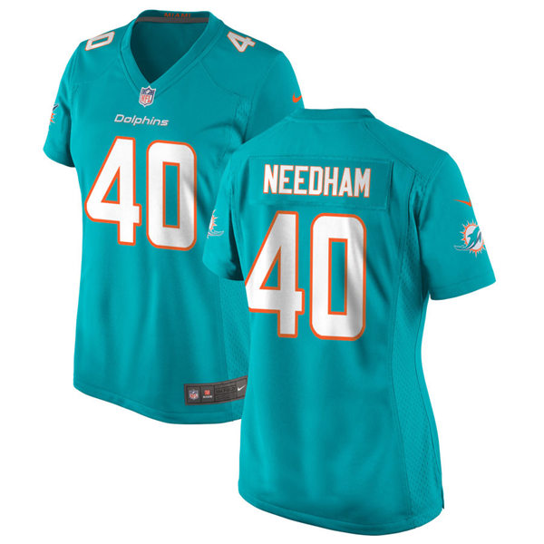 Womens Miami Dolphins #40 Nik Needham Nike Aqua Vapor Limited Jersey